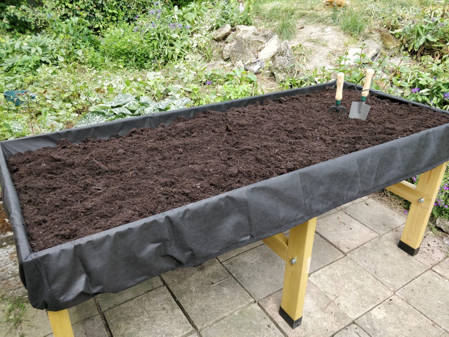 The vegtrug full of soil