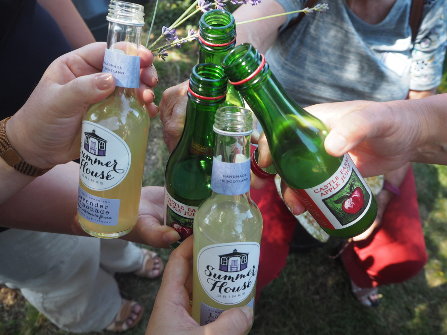 Cheers at Lavender Tour at Castle Farm Shoreham