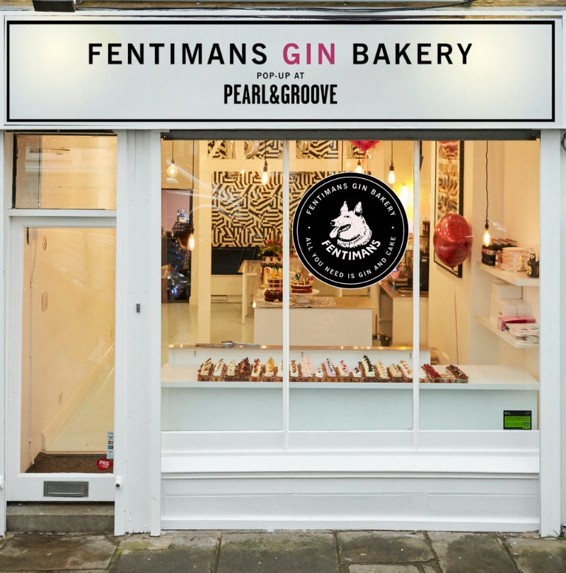 Fentiman's pop up Gin Bakery shop front