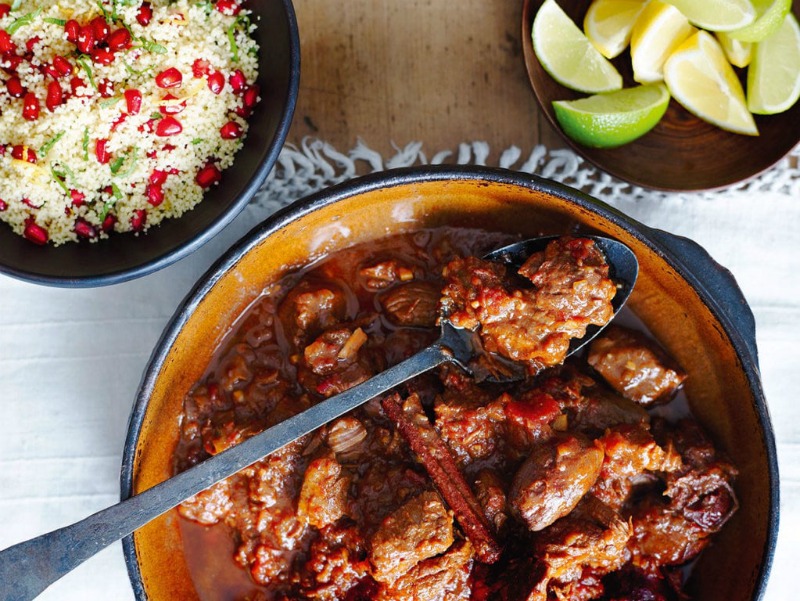 Christmas Lamb Tagine with Pomegranate Couscous