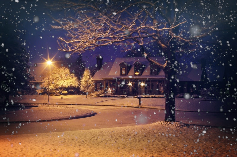 house in the snow